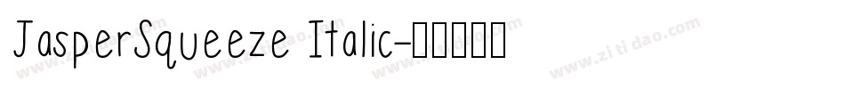 JasperSqueeze Italic字体转换